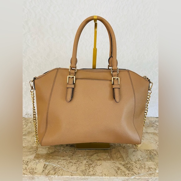 MICHAEL KORS satchel color crossgrain leather crossgrain satchel shoulder bag - Picture 2 of 7